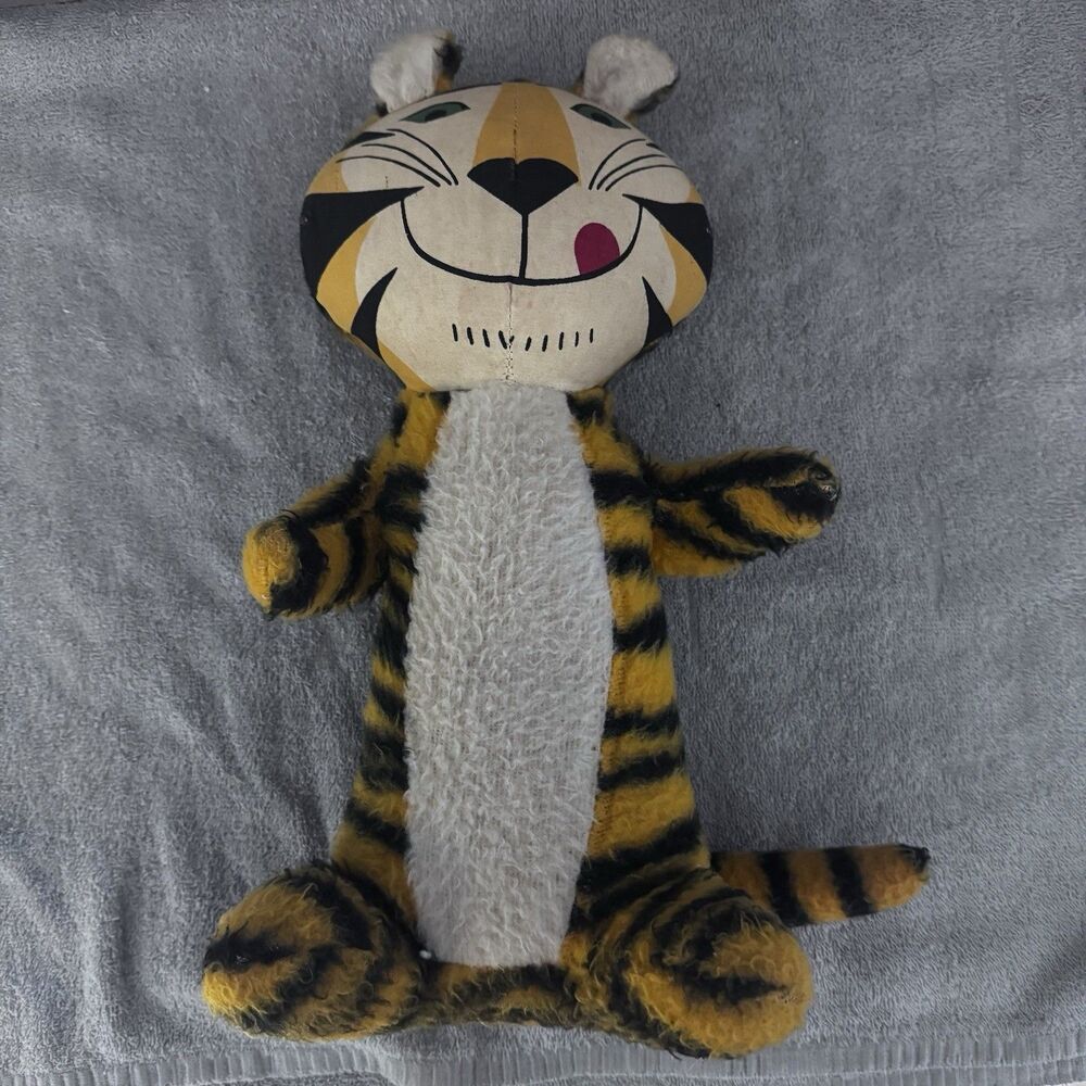 Vintage Tony The Tiger Stuffed Animal 1970 - Kelloggs Frosted Flakes READ